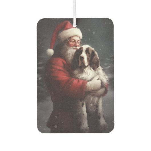 Springer Spaniel Sinterklaas Festive Kerstmis Luchtverfrisser (Voorkant)