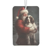 Springer Spaniel Sinterklaas Festive Kerstmis Luchtverfrisser (Achterkant)