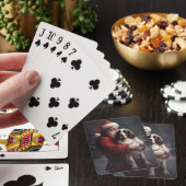 Springer Spaniel Sinterklaas Festive Kerstmis Pokerkaarten (Insitu)