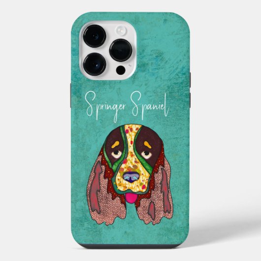 Springer Spaniel Ugly Face Hoesje-Mate iPhone Case Hoesje (Achterkant)