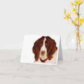 Springer Spaniel Vaderdag Kaart (Gele Bloem)