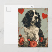 Springer Spaniel Valentijnsdag Briefkaart (Voorkant / Achterkant)