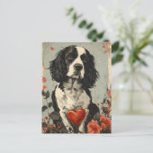 Springer Spaniel Valentijnsdag Briefkaart (Staand voorkant)