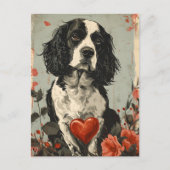 Springer Spaniel Valentijnsdag Briefkaart (Voorkant)