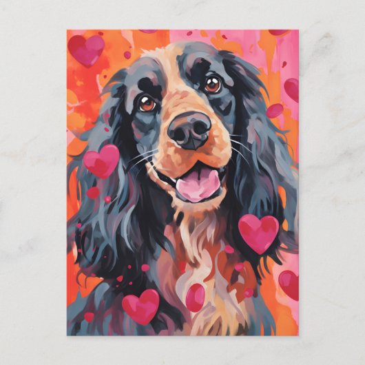 Springer Spaniel Valentijnsdag Briefkaart (Voorkant)