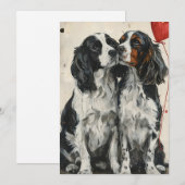 Springer Spaniel Valentijnsdag Feestdagenkaart (Voorkant / Achterkant)