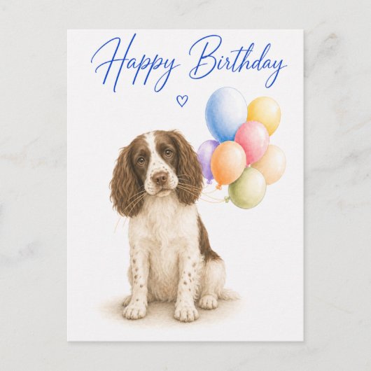 Springer Spaniel Verjaardag Briefkaart (Voorkant)