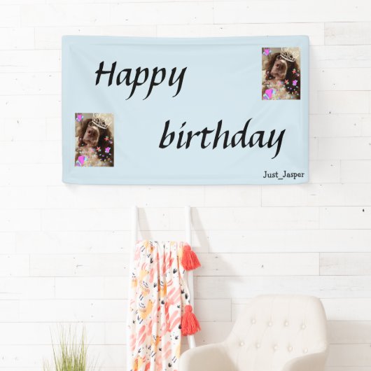 Springer spaniel verjaardagsbanner. spandoek (Insitu)