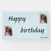 Springer spaniel verjaardagsbanner. spandoek (Horizontaal)