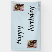 Springer spaniel verjaardagsbanner. spandoek (Verticaal)