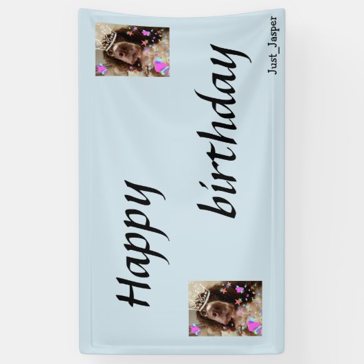 Springer spaniel verjaardagsbanner. spandoek (Verticaal)