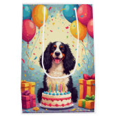 Springer Spaniel Verjaardagsfeest Medium Cadeauzakje (Achterkant)