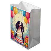 Springer Spaniel Verjaardagsfeest Medium Cadeauzakje (Achterkant Gekanteld)