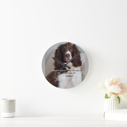 Springer spaniel wandklok (Huis)