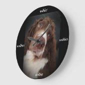 Springer spaniel wandklok (Hoek)
