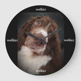 Springer spaniel wandklok
