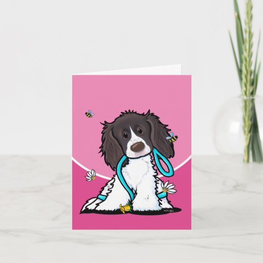 Springer Spaniel-Wenskaart Feestdagen Kaart (Voorkant)