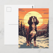 Springer Spaniel winterbergbos tijdens de zon Briefkaart (Voorkant / Achterkant)