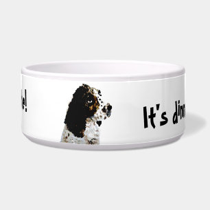 Springer Spaniel Zwart-wit Hondenkunst Voerbakje