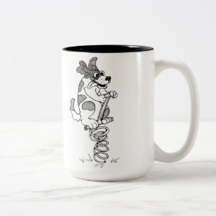 Springer Spaniel zwart-wit Tweekleurige Koffiemok