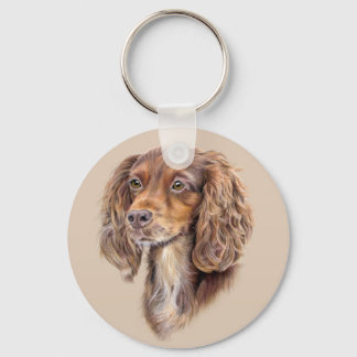 Springer Sprocker Cocker Spaniel Dog Keyring Sleutelhanger