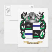 Springer Wapen (Family Crest) Briefkaart (Voorkant / Achterkant)