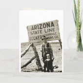 Springerville Arizona State Line Foto Becker's Kaart (Achterkant)