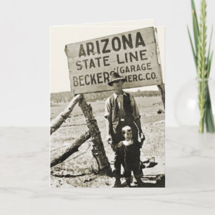 Springerville Arizona State Line Foto Becker's Kaart