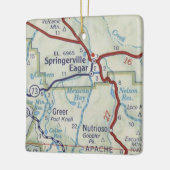 Springerville AZ  kaart Keramisch Ornament (Links)