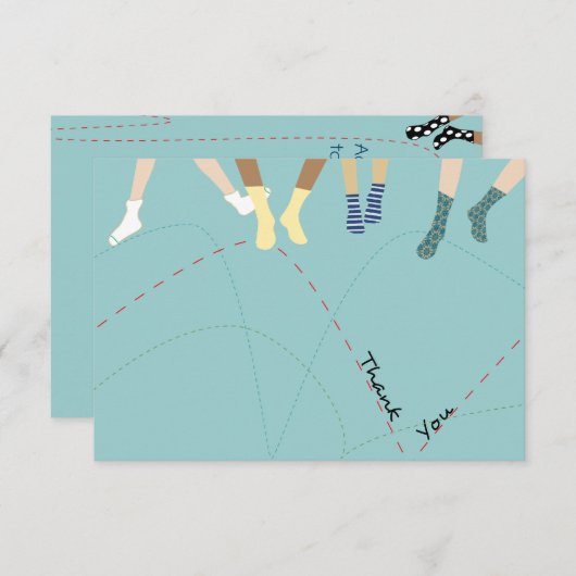 Springfeest Platte Dank Je Bedankkaart (Voorkant / Achterkant)