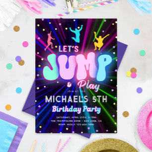 Springfeest uitnodiging   Trampoline feest