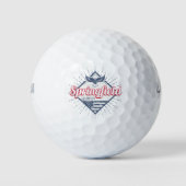 Springfield City Illinois Verenigde Staten Retro V Golfballen (Voorkant)