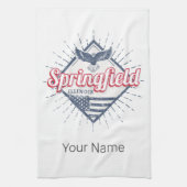 Springfield City Illinois Verenigde Staten Retro V Theedoek (Verticaal)