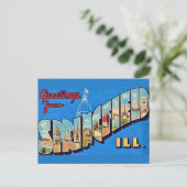 Springfield IL Groet Ansichtkaart Briefkaart (Staand voorkant)
