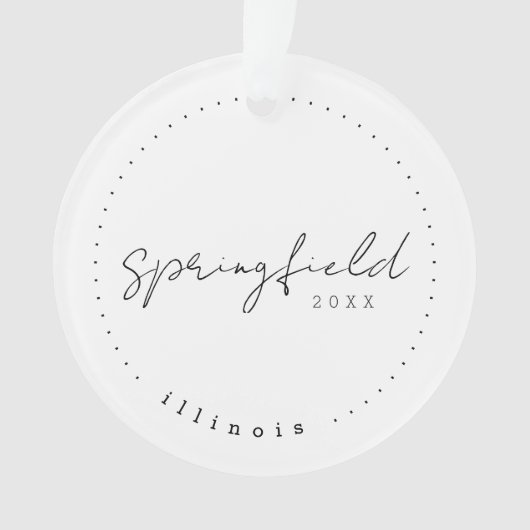 Springfield, IL Travel United States Simple Ornament (voorkant)