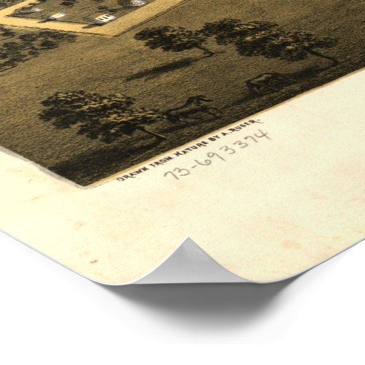 Springfield Illinois 1867 Antiek Panoramic Map Poster (Hoek)