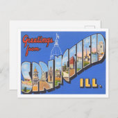 Springfield, Illinois  Big Letters Briefkaart (Voorkant / Achterkant)