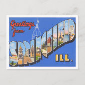 Springfield, Illinois  Big Letters Briefkaart (Voorkant)