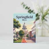 Springfield, Illinois Briefkaart (Staand voorkant)