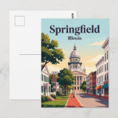Springfield, Illinois Briefkaart (Voorkant / Achterkant)