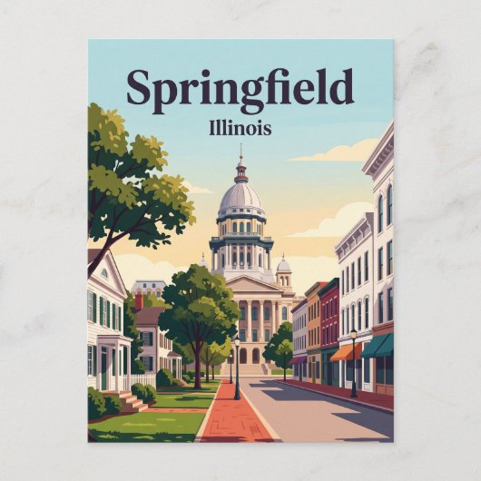 Springfield, Illinois Briefkaart (Voorkant)