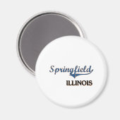 Springfield Illinois City Classic Magneet (Voorkant / Achterkant)