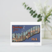 Springfield, Illinois - grote letterscènes Briefkaart (Staand voorkant)