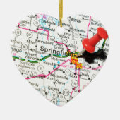 Springfield, Illinois Keramisch Ornament (Voorkant)