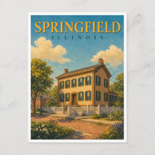 Springfield Illinois Lincoln Home GeoSaga Briefkaart