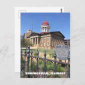 Springfield, Illinois Old State Capitol Briefkaart (Voorkant / Achterkant)