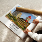 Springfield Illinois Poster, Aquarel, Op Maat Poster