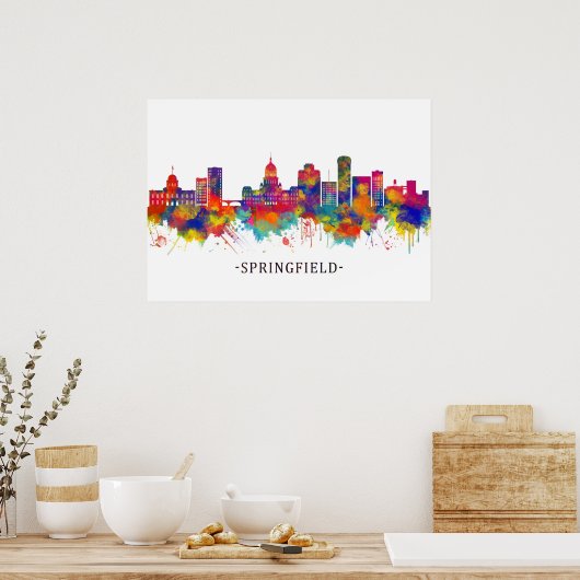Springfield Illinois Skyline Poster (Keuken)