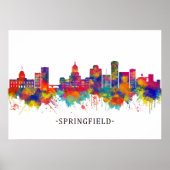 Springfield Illinois Skyline Poster (Voorkant)