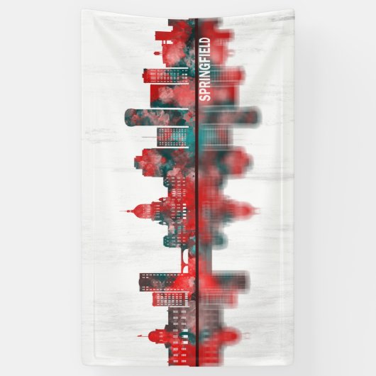 Springfield Illinois Skyline Spandoek (Verticaal)